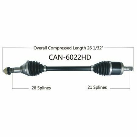 WIDE OPEN Heavy Duty CV Axle for CAN AM HD FRONT LEFT MAVERICK 1000R/XC/XCC CAN-6022HD